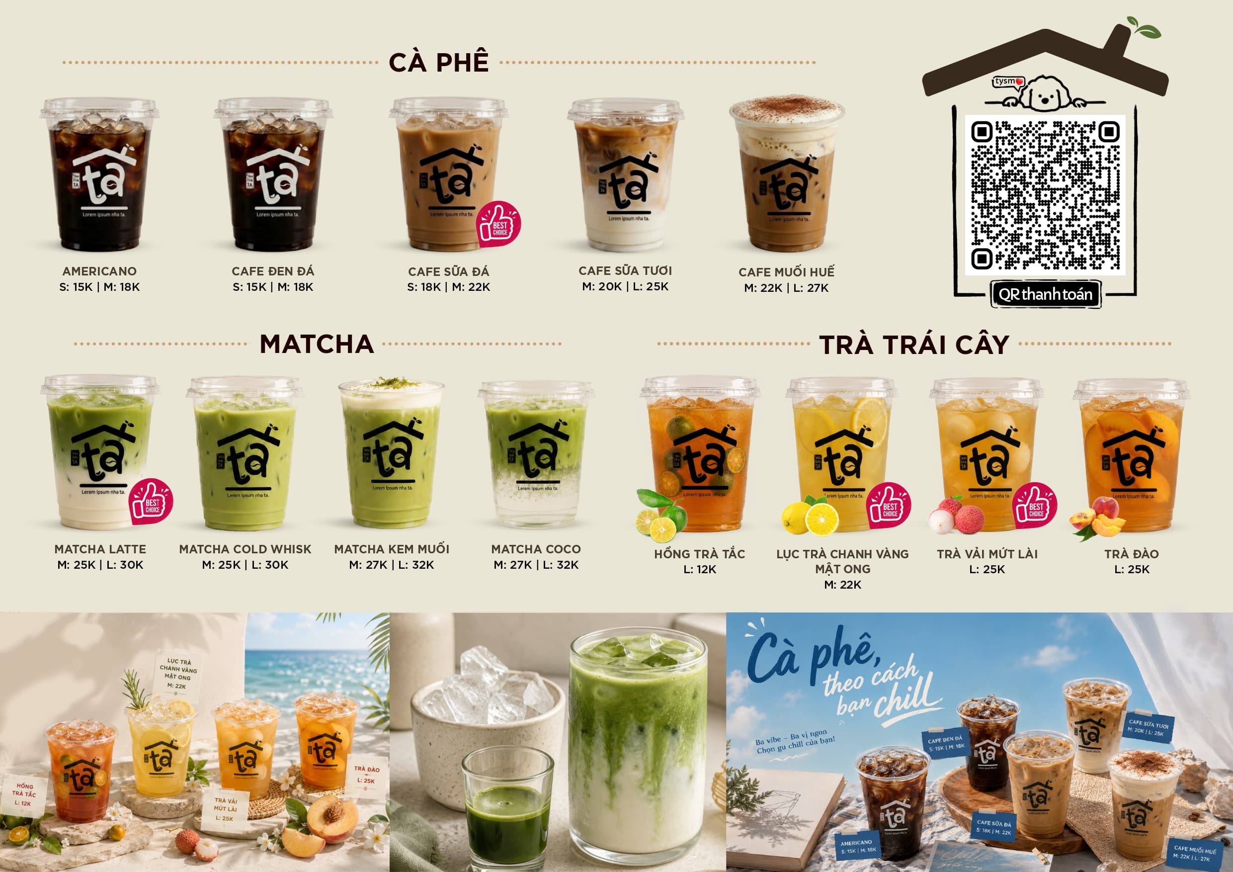 Nhà Ta Menu Board Desktop